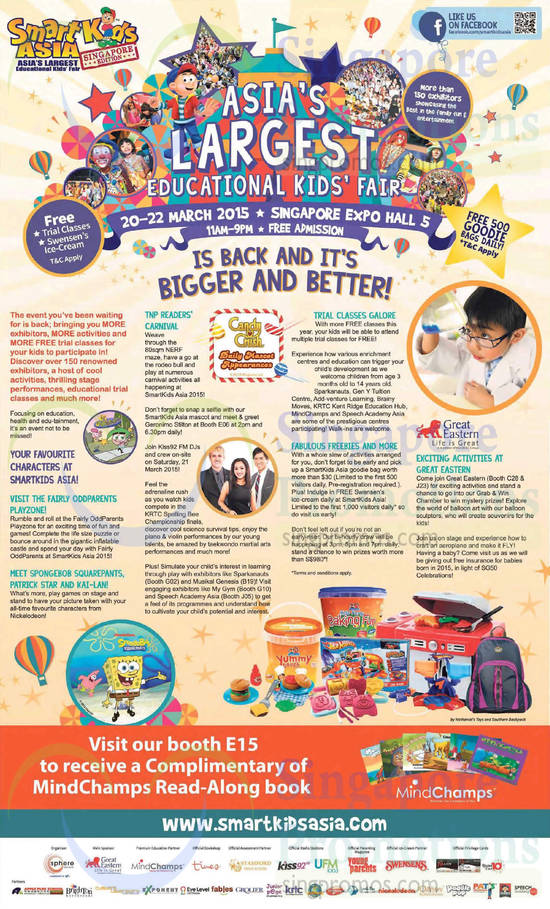 20 Mar Playzone, Meet Spongebob Squarepants, Trial Classes Galore, Freebies, Exciting Activities