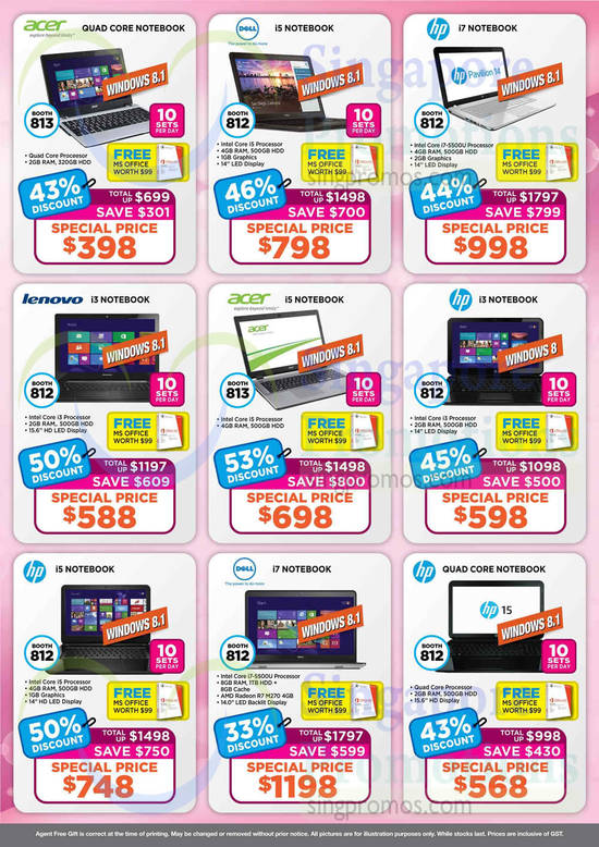 30 Mar Notebooks Acer, Dell, HP, Lenovo, Dell