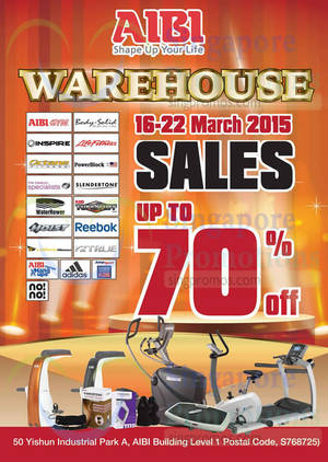 Featured image for Aibi Warehouse Sale 16 – 23 Mar 2015