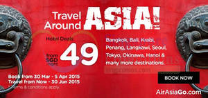 Featured image for (EXPIRED) Air Asia Go From $49/night Hotel Deals 30 Mar – 5 Apr 2015