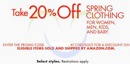 Amazon 20 OFF Spring Clothing NO Min Spend Coupon Code 27