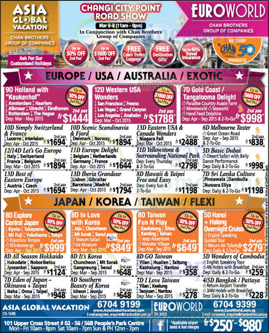 Asia Global Vacation 5 Mar 2015