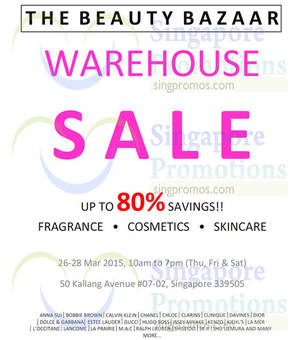 Featured image for Beautyfresh Warehouse Sale 26 – 28 Mar 2015
