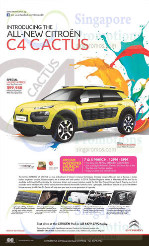 Featured image for Citroen C4 Cactus Launch Offer 7 Mar 2015