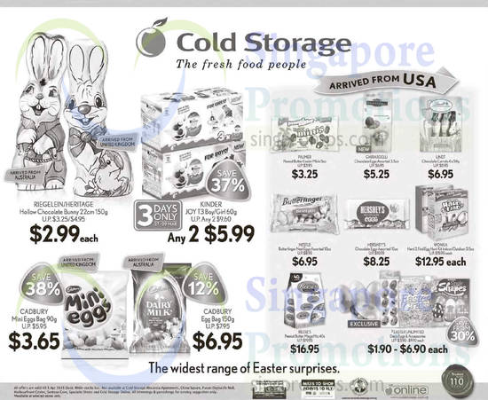 Cold Storage Easter Chocolates 27 Mar 2015