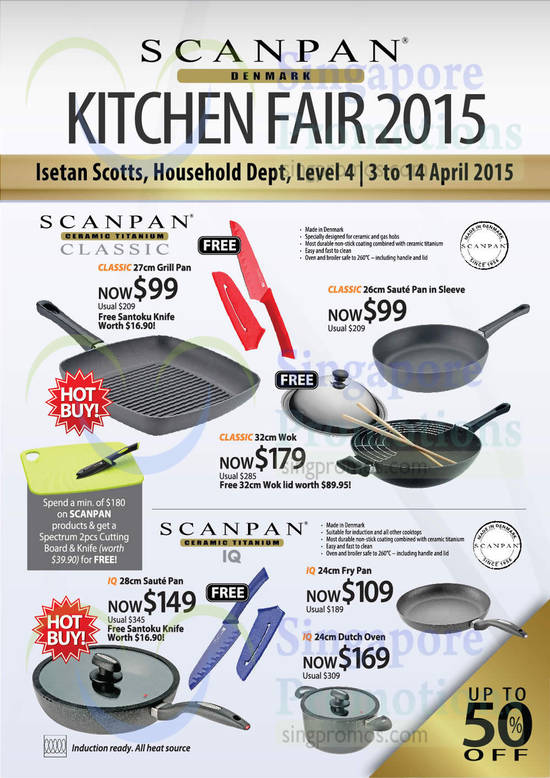 Cookware, Classic, IQ, Grill Pan, Saute Pan, Woks, Fry Pan, Dutch Oven, Cutting Board, Knife, Isetan Kitchen Fair 2015