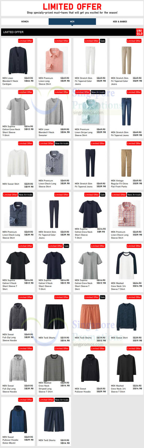 (Est till 26 Mar) Limited Men Offers