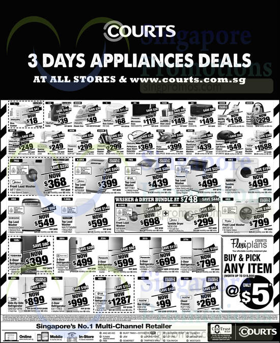 Home Appliances, Fridges, Washers, Dryers, Vacuum Cleaners, Ovens, Sewing Machines, Freezer, Kitchen Machine, Panasonic, Singer, Tefal, Bosch, Beko, Samsung