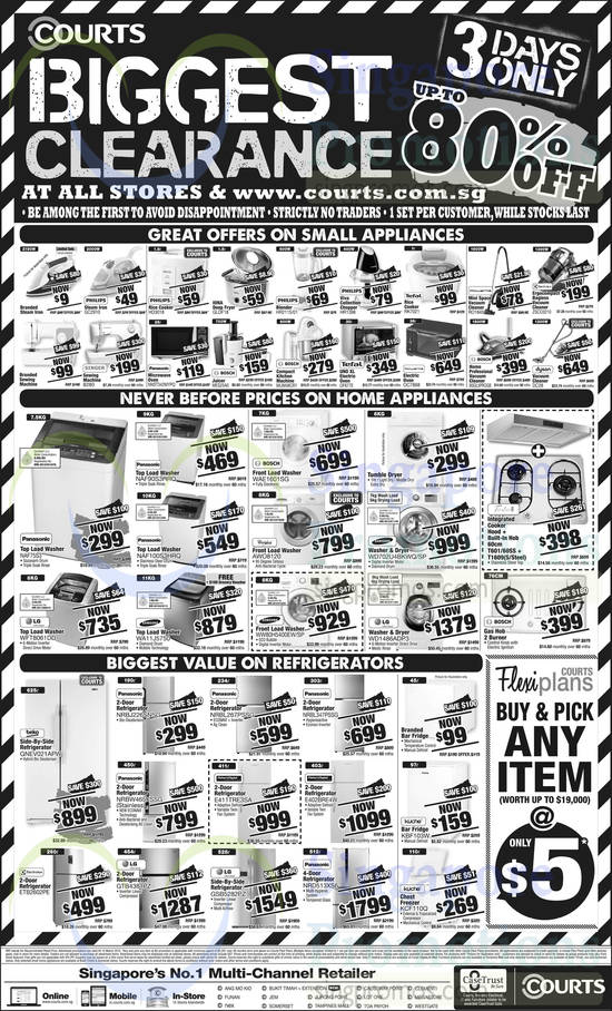 Home Appliances, Vacuum Cleaners, Irons, Washers, Fridges, Freezers, Hobs, Ovens, Rice Cookers, Kitchen Machine, Philips, Singer, Tefal, Panasonic, Rowenta, Bosch