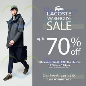 Featured image for (EXPIRED) Lacoste Warehouse Sale @ Wisma Gulab 18 – 20 Mar 2015
