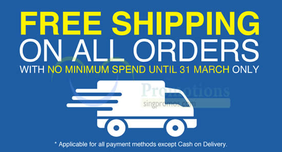 Lazada FREE Shipping On All Orders (NO Min Spend) 24 – 31 Mar 2015