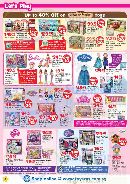 Lets Play Sylvanian Families, Barbie, Disney Frozen, Sofia the First, Disney Princess, My Little Pony