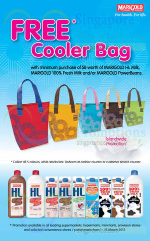 Featured image for (EXPIRED) Marigold Spend $8 & Get Free Cooler Bag 5 – 15 Mar 2015