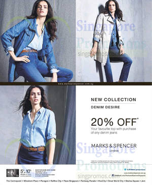 Featured image for (EXPIRED) Marks & Spencer Buy Denim Jeans & Get 20% Off Tops 5 Mar 2015