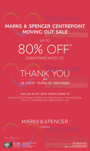 Featured image for (EXPIRED) Marks & Spencer Centrepoint Moving Out SALE 6 – 29 Mar 2015