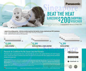 Featured image for (EXPIRED) Panasonic Buy Air Conditioner & Get $200 Shopping Voucher 25 Feb – 31 Mar 2015