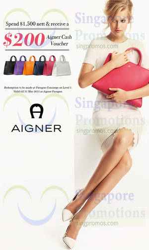 Featured image for Aigner Spend $1500 & Get $200 Voucher @ Paragon 7 – 31 Mar 2015
