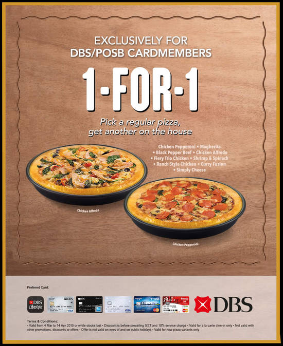 Pizza Hut DBS Promotion 4 Mar 2015