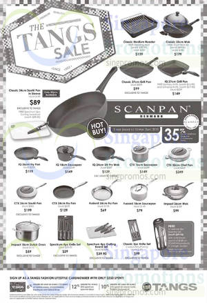Featured image for (EXPIRED) Scanpan Denmark Cookware Promo Offers @ Tangs 6 – 15 Mar 2015