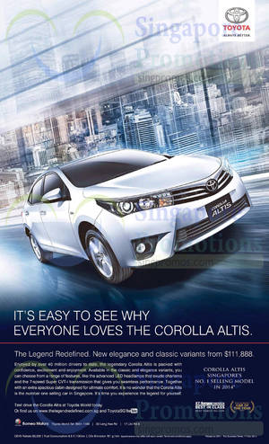 Featured image for Toyota Corolla Altis Offer 21 Mar 2015