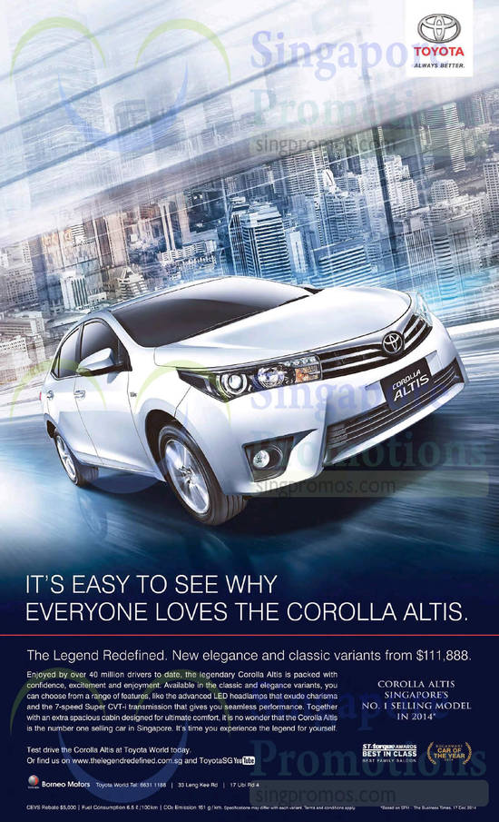 Toyota Corolla Altis 21 Mar 2015