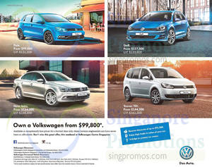 Featured image for Volkswagen Polo, Golf, New Jetta & Touran TDI Offers 21 Mar 2015