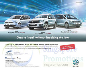 Featured image for (EXPIRED) Volkswagen Touran, Tiguan & Sharan Event Cars Offers 7 – 8 Mar 2015