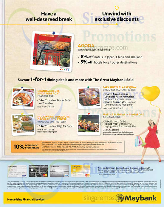 1 Jul Grand Mercure, Holiday Inn, Park Hotel, Marina Mandarin