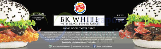 13 May BK White Chicken, Beef Burgers