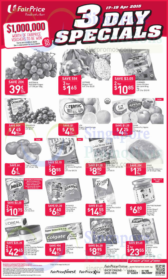 17 Apr (Till 19 Apr) Fruits, Vegetables, Milk Powder, Canned Drink, Diaper, Detergent Powder