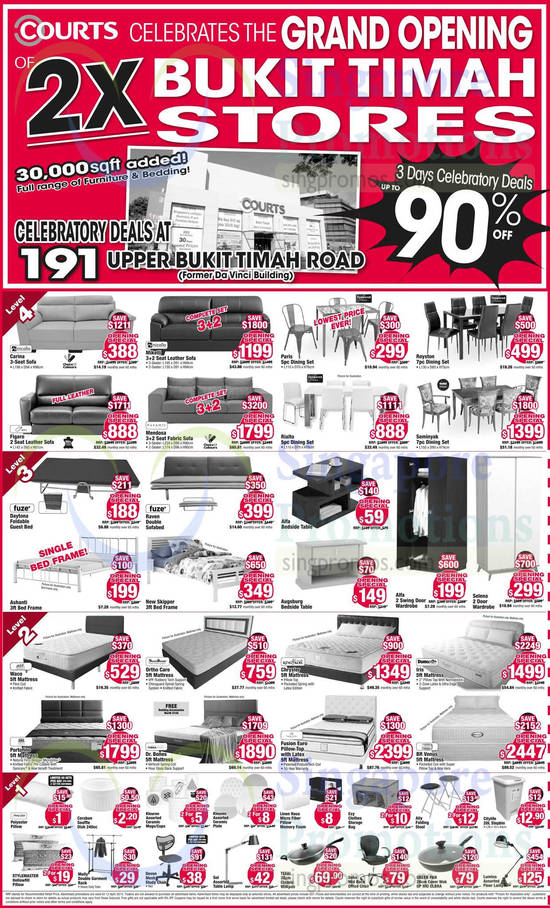 191, Upper Bukit Timah Road Store Specials, Bedding, Sofasets, Sofabed, Dining Sets, Bedside Tables, Max Coil, Fuze, Nicollo, HTL