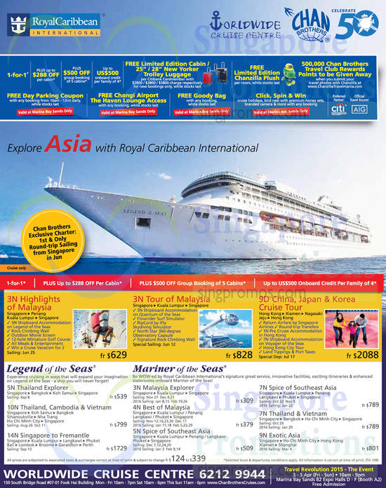 2 Apr Royal Caribbean Malaysia, China, Japan, Korea