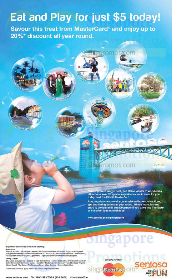 30 Apr 5 Dollar Attractions, Dining Outlets