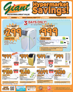 Featured image for (EXPIRED) Giant Hypermarket Air Conditioners, Bicycles & Groceries Offers 24 Apr – 7 May 2015