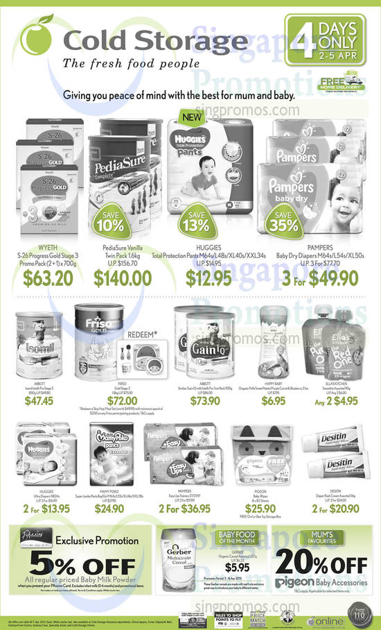 Baby Products, Milk Powders, Diapers, Wipes, Diaper Rash Cream, Desitin, Abbott, Huggies, Pampers