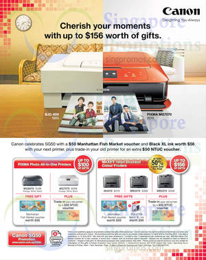 Featured image for (EXPIRED) Canon Printers Free SG50 Gifts Promotion 1 Apr – 31 May 2015