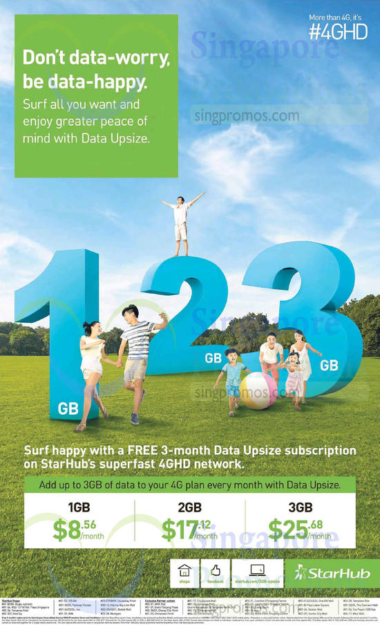 Data Upsize Up to 3GB