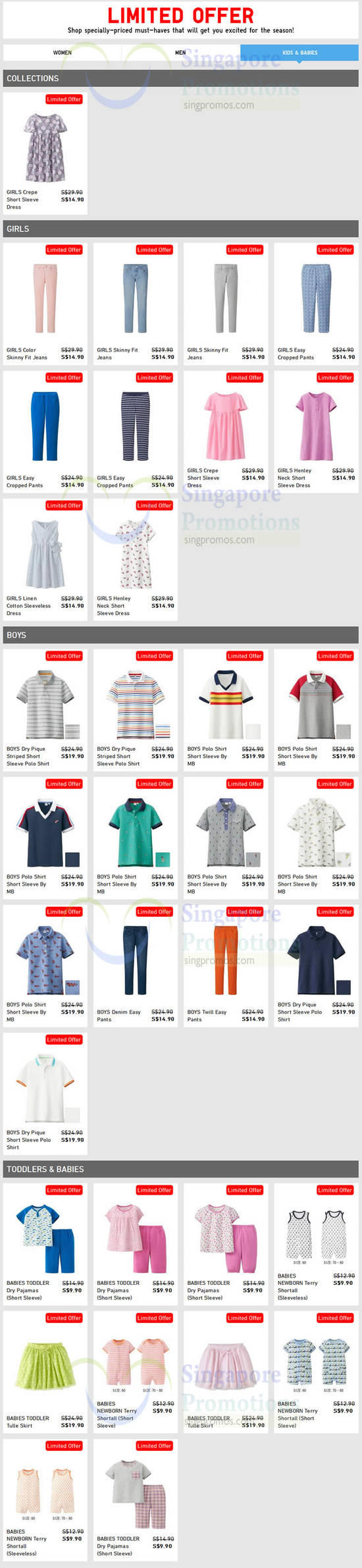 (Est Till 26 Apr) Babies n Kids Limited Offers