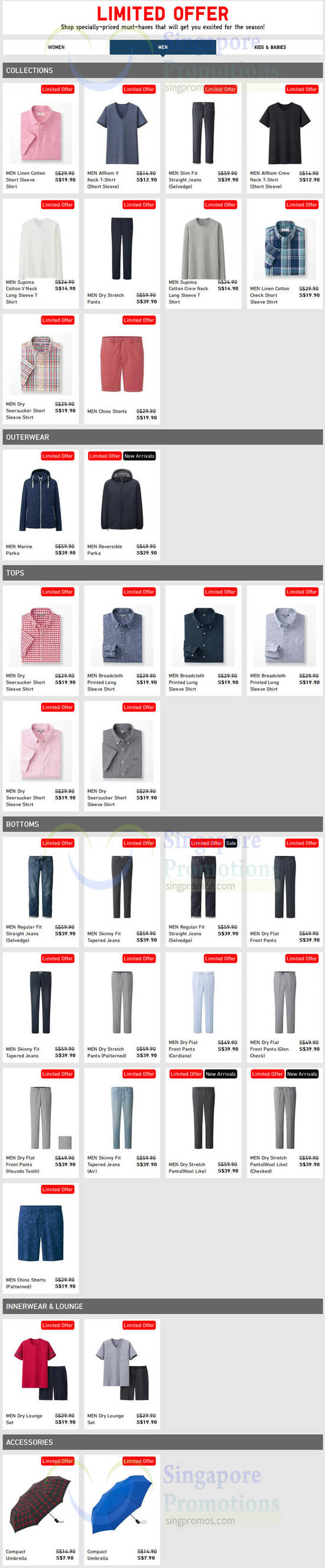 (Est till 23 Apr) Men Limited Offers