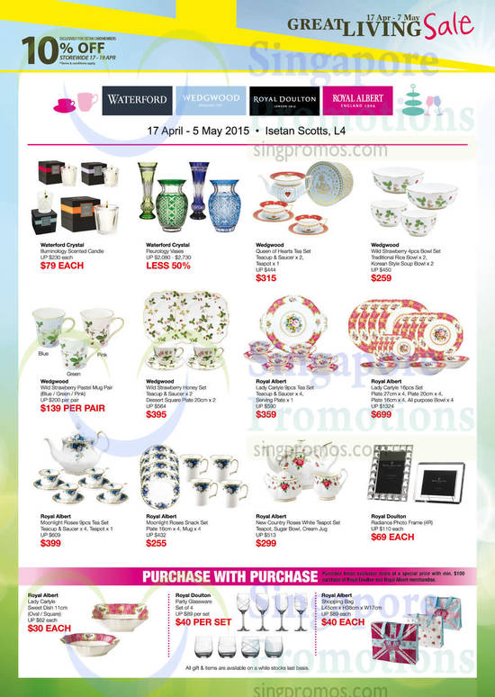 Isetan Glassware Products 13 Apr 2015