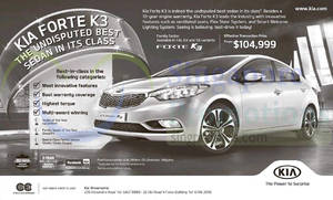 Featured image for Kia Forte K3 Family Sedan Offer 11 Apr 2015