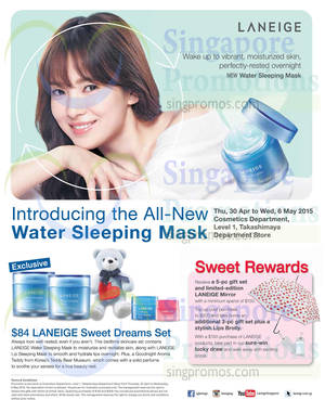 Featured image for (EXPIRED) Laneige Sweet Rewards @ Takashimaya D.S. 30 Apr – 6 May 2015