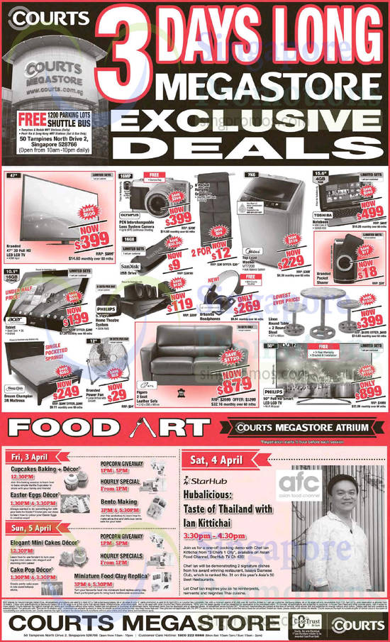 Megastore Exclusive Deals TV, Digital Camera, Washer, Sofa Set, Mattress, Home Theatre System, Notebook, Food Art, Acer, Olympus, Sandisk, Midea, Sleep Clinic, HTL, Toshiba, Philips