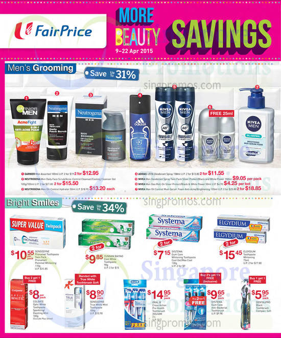 Mens Grooming, Dental Care, Garnier, Neutrogena, Adidas, Nivea, Sensodyne, Systema, Oral B, Colgate