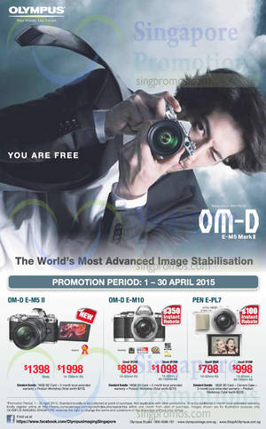 Featured image for (EXPIRED) Olympus Digital Cameras Offers 1 – 30 Apr 2015