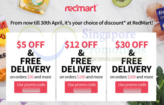 EXPIRED Redmart 5 to 30 OFF Storewide FREE Delivery Coupon Codes 21 30 Apr 2015