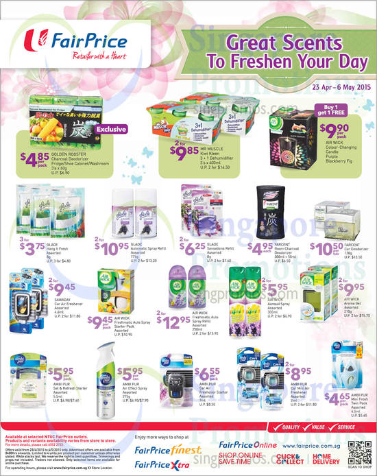 Sprays, Dehumidifier, Deodorizers, Candle, Aerosol Sprays, Fresheners, Aroma Gel, Glade, Air Wick, Farcent, Sawaday, Ambi Pur