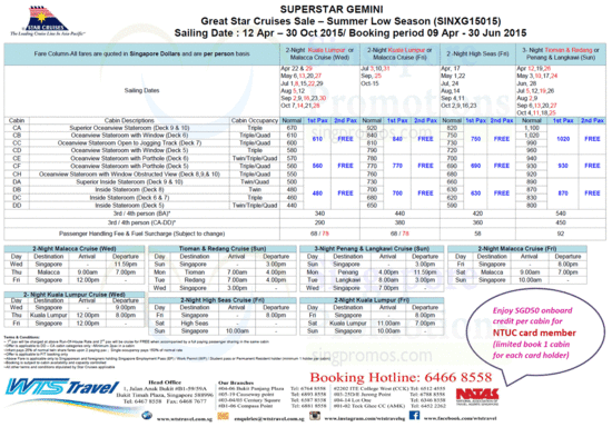 Star Cruises 19 Apr 2015