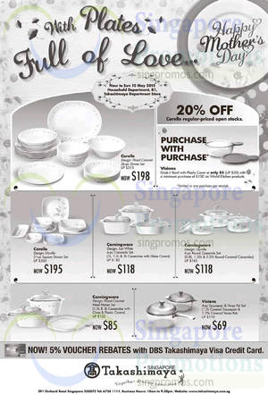 Featured image for Takashimaya Cookware & Kitchenware Offers 24 Apr – 10 May 2015