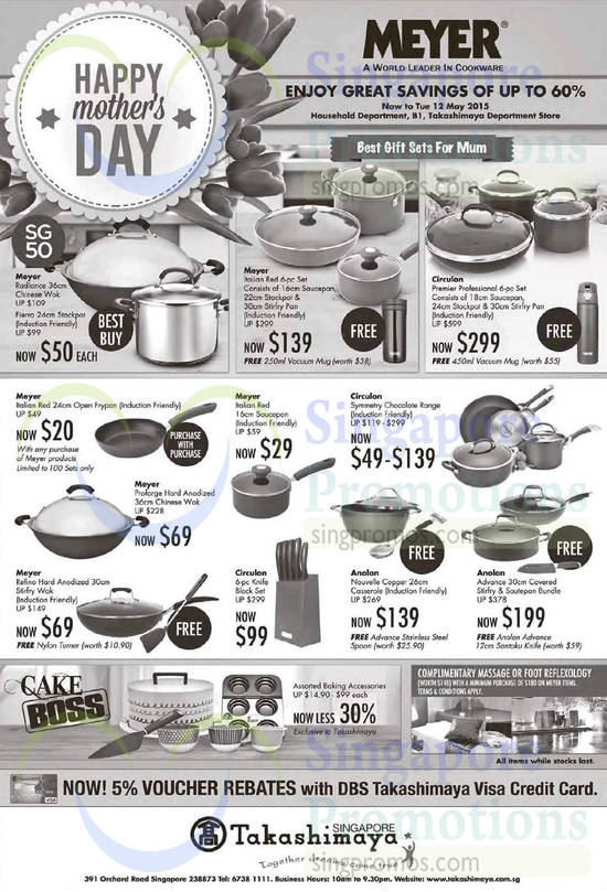 Takashimaya Meyer Cookware 30 Apr 2015